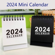 2024 Creative Mini English Calendar Student Portable Coil Calendar Planner Notepad Desk Decoration Calendar Stationery
