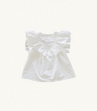 「สินค้าลิขสิทธิ์แท้」IRIS KIDS 25ss l DLS23002 princess blouse  เสื้อผ้าเด็ก เสื้อเด็กผู้หญิง แต่งระบ