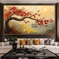 Fortune Red Tree Canvas Painting – Lucky Feng Shui Painting & Prosperity
