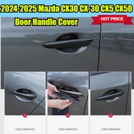 2024-2025 Mazda CX30 CX-30 CX5 CX50 20 Car Door Handle Cover Accessories Carbon / Glossy Black
