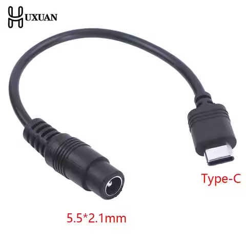 DC Type-c Female To 5.5*2.1 Female Cables 5521 Power Jack DC Power Conector 5.5x2.1 Adapter USB Type