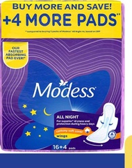 Modess Pads All Night With Wings 20pcs