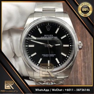 [TOP QUALITY] 0YSTER PERPETUAL 39MM BLACK DIAL 114300 STAINLESS STEEL STRAP LUXURY MEN WATCH AUTOMAT