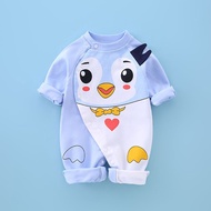 Baby Jumpsuit Spring Autumn Thin Romper Men Women Pure Cotton Pajamas Newborn Bottoming October-6-Se