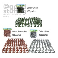 [SG FREE ] 100pcs/lot 3.5cm High Mini Soldier Model WW2 Plastic Soldier Army Men Figures Sandbox Gam
