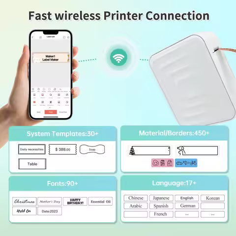 Marklife M1 Portable Mini Sticker Bluetooth Printer Without Ink As D11 D110 D101 Thermal Labeling Pr