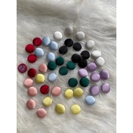 Combo of 5 buttons covered in beautiful satin silk fabric, all sizes 12mm-28mm