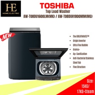 Toshiba 15.0 Kg/ 17.0 Kg + Steam T08 Top Load Washer AW-T08DU1600LM(MK)/T08DUH1800MM(MG)