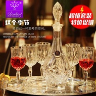 Wine Bottle Glass Crystal Sealed Glass Set Spirit Glass Red Wine Glass Goblet Creative Wine Bottle W