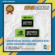 Nvidia Geforce RTX 4060 Hologram Logo Sticker Badge Graphic Card (Unofficial)