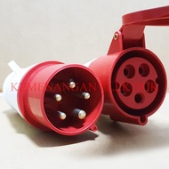 FORT MOBILE SOCKET MOUNTING + PLUG 5 PIN 3 PHASE 32A WATERPROOF SET