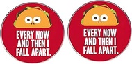 2 Humorous Low Mood Enamel Pins, EVERY NOW AND THEN I FALL APART Lapel Pin, Taco Metal Alloy Badge, 