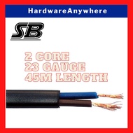 Flexible 2 Core Electrical Wire [23 Gauge / 45Metres]