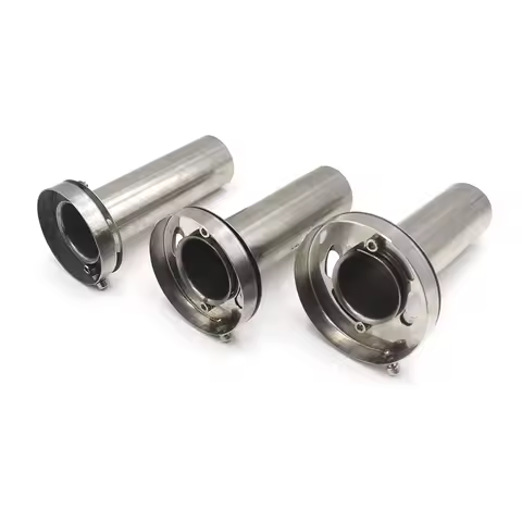 Universal Adjustable 85mm 3.5" /98mm 4'' /110mm 4.5'' Car Stainless Chrome Exhaust Muffler Silencer 