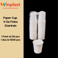 Starindo Paper Cup Paper Cup/ Tester Cup/ Sampling Cup/ Plain Baby Porridge Cup 4 Oz contains 50 pcs