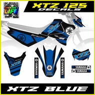 △ ▼ ✆ XTZ 125 Decals Full body Sticker SET (with FREEBIES) XTZ BLUE/WHITE