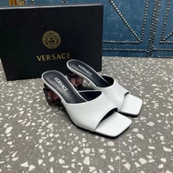 Chanel 7cm Crystal Heel Slipper - Inspired by Versace Perfume Bottle | Select Size & Enquire if Need