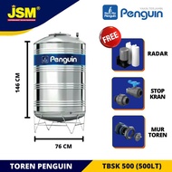 Grosir - Toren Tangki Air - Penguin - Tbsk500 - 500 Liter - Stainless