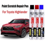 Specially Car Paint Scratch Repair Pen For Toyota Highlander 2024 2023 2022 Touch-Up Pen Paint Care Accessories Black White Red Blue Gray