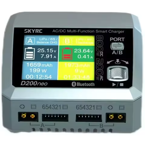 SKYRC D200neo quick Charger AC 200W DC 800W 1-6S Lipo Battery Balance Charger Discharger Multi-Funct