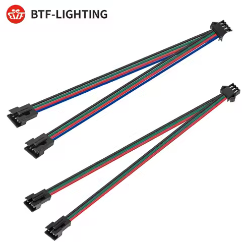 40cm 3pin 4pin SM JST Connector 1 To 2 Male and Female for WS2812B WS2811 SK6812 WS2815 WS2813 WS280