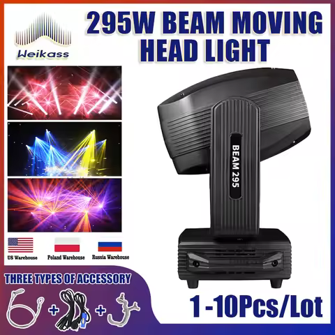 1-10Pcs Flightcase Option Sharpy Beam 295W Moving Head Light 14R Beam Moving Lyre With Big Rainbow E