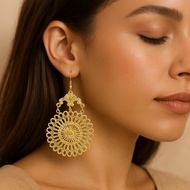 W Ethnic Earrings Accessories Imitation Gold Ethnic Gold 64471100