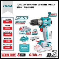 TOTAL (P20s / 20V 2.0AH) Li-Ion 60Nm Brushless Cordless Impact Drill TIDLI20602 | 6 Months Local War