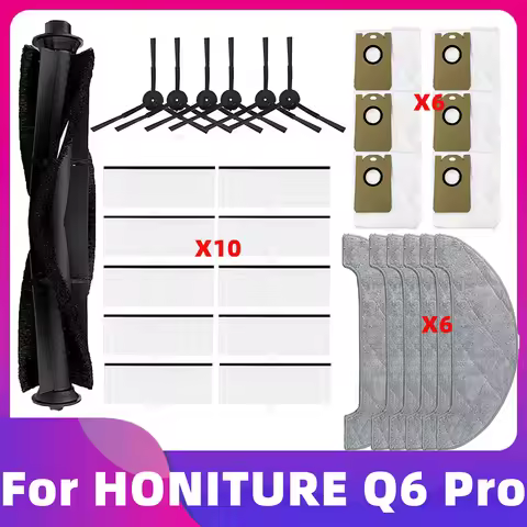 Fit For HONITURE Q6 Pro/ Imou L11 Pro / Laresar L6 Pro / Airrobo T10+ / Arnagar S8 Pro Main Side Bru