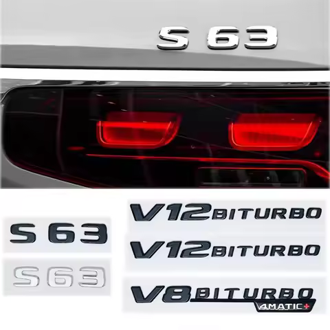 3D Letters S63 S65 V12 Biturbo V8Biturbo 4matic+ ABS Emblem for Mercedes Benz W222 W223 Car Fender T