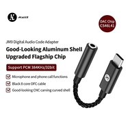 JCALLY JM9 Black Digital Audio Adapter Type-C To Mic DAC Chip CS46L41 Nosie-Free Portable Earphone A