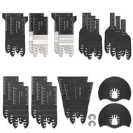 12024 Pcs Oscillating Saw Blades Quick Release Saw Kit For Power Tools As Fein Multimaster,Dremel,Ryobi, Hitachi, Black&amp;Decker