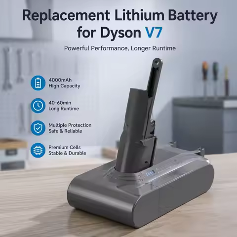 12800mAh 21.6V High Performance Lithium Replacement Battery for Dyson V7 Motorhead Pro Trigger Anima