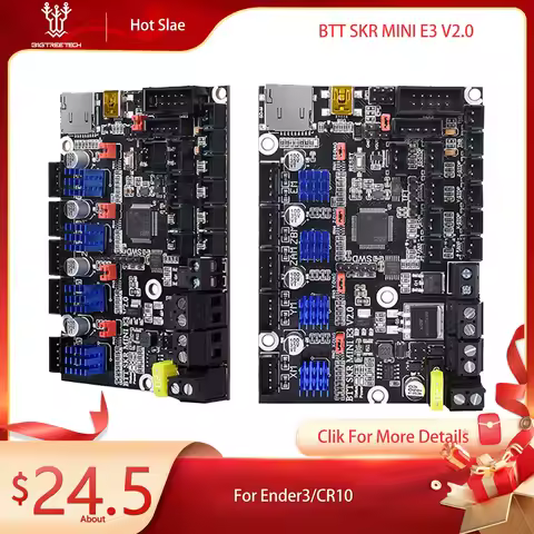 BIGTREETECH SKR MINI E3 V2 32Bit 3D Motherboard TMC2209 3D Printer Parts For Ender 3/5 Pro Upgrade E