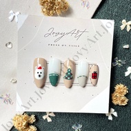 !️Santa Bearpolar - Press on nails | Custom Press on nails | False Nails | Custom false nails | Chri