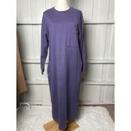 Purple Long Dress Japanese Work Fabric Width 38 Length 49 Inches