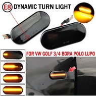 2pcs Dynamic LED Side Marker Turn Signal Lights Indicator Amber Repeater Car Lights For VW Polo 6N2