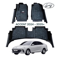 ACCENT: Thảm lót sàn MAXXCAR nhựa TPE nguyên sinh đúc 5D xe HYUNDAI ACCENT 2024+: MT & AT + Rối logo