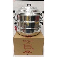 ZIRAFAH ALUMINIUM Steam Pot / Periuk Kukusan TEBAL (24~50cm) / Steamer Pot / Periuk Kukus / Pengukus