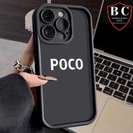 SILICON CASE LOGO BRAND hp MATTE ROSE BLACK FOR XIAOMI POCOPHONE C85 C75 C65 C40 poco F6 F6 PRO F5 F
