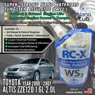 NanoLub RCX WS2 Engine Oil Additive - Toyota Corolla Altis ZZE120 1.6L 1.8L ( Year 2000 - 2007 ) 100