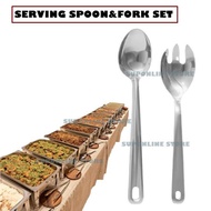 Stainless Steel Serving Set (Spoon + Fork)  Buffet / Big Fork / Buffet / Katering / Catering/Spoon B