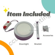 LED Surface Downlight 6inch 12W & LED DOWNLIGHT SURFACE 8 inch 18W 4000K WHITE (ROUND)