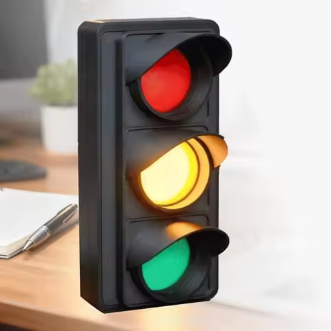 Novel Personality USB LED Indicator Light Red Green Traffic Light Desk Lamp