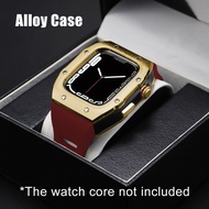 เคสสำหรับ Apple Watch เหล็กชุดแท่งหรูหราขนาด45มม. 44มม. กรอบโลหะฝาครอบโลหะผสมสายนาฬิกาสำหรับ IWatch สาย8 7 6 5 4 (ไม่รวมนาฬิกา)