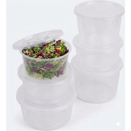 Round Transparent Plastic Food Container (750ml) 50pcs