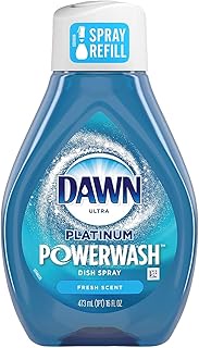 Dawn Ultra Platinum Powerwash Liquid Dish Soap, Fresh Scent, 16 oz., (52366)