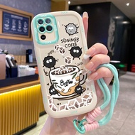Case For OPPO A94 Reno 5F Reno5 F 5 Lite F19 Pro Phone Dessert Coffee Silicone Strap