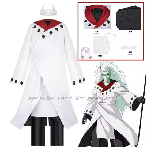 Uchiha Madara Anime Cosplay Costume White Outfits Man Halloween Cosplay Uchiha Madara Clothing custo