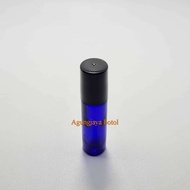 Roll On 6 Ml Blue Original Black Pp Cap / Glass Bottle / Perfume Bottle / Wind Oil Bottle / Roll On 
